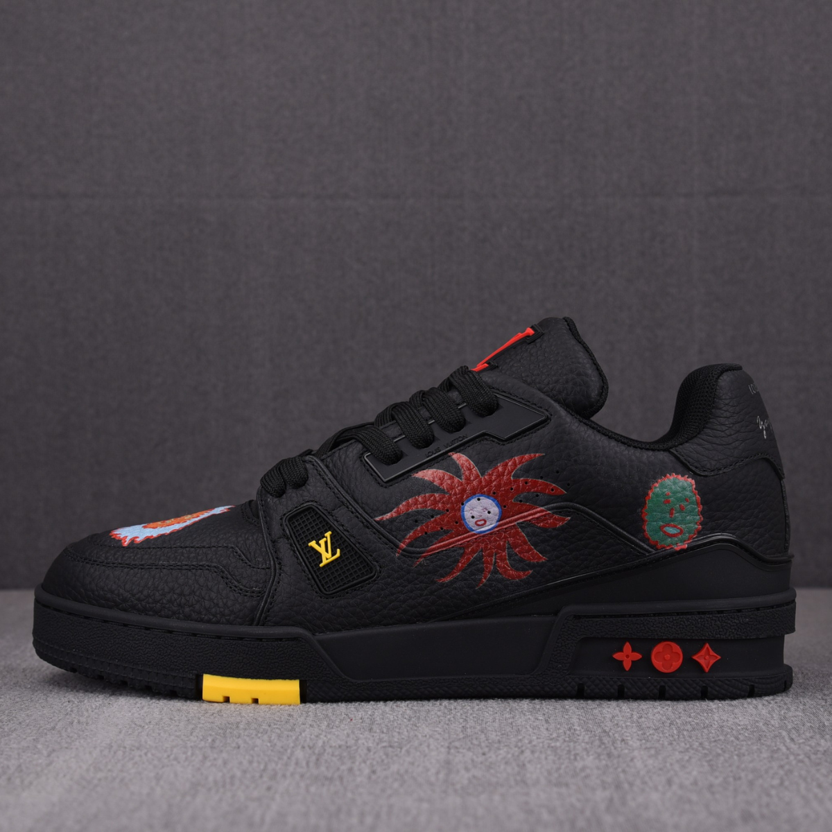 LV x Yayoi Kusama Trainer Black Print