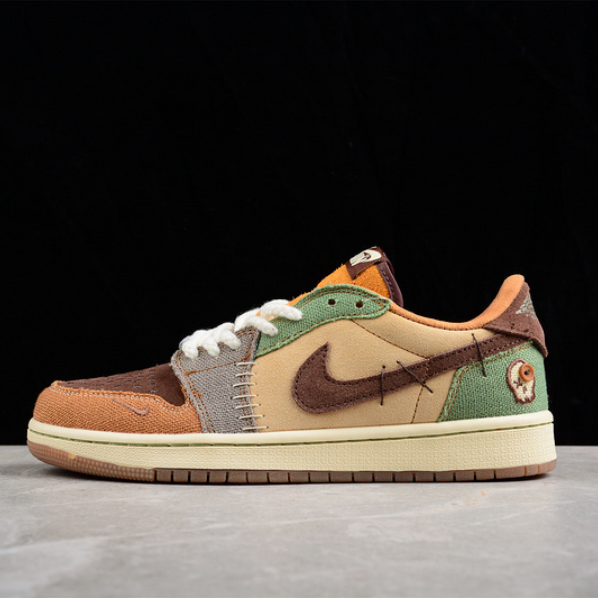 Air Jordan 1 Low Voodoo Flax and Oil Green