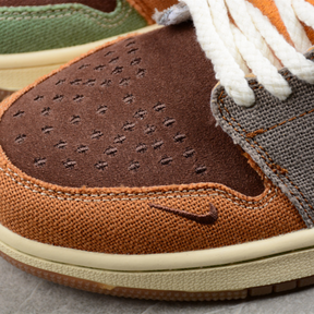 Air Jordan 1 Low Voodoo Flax and Oil Green